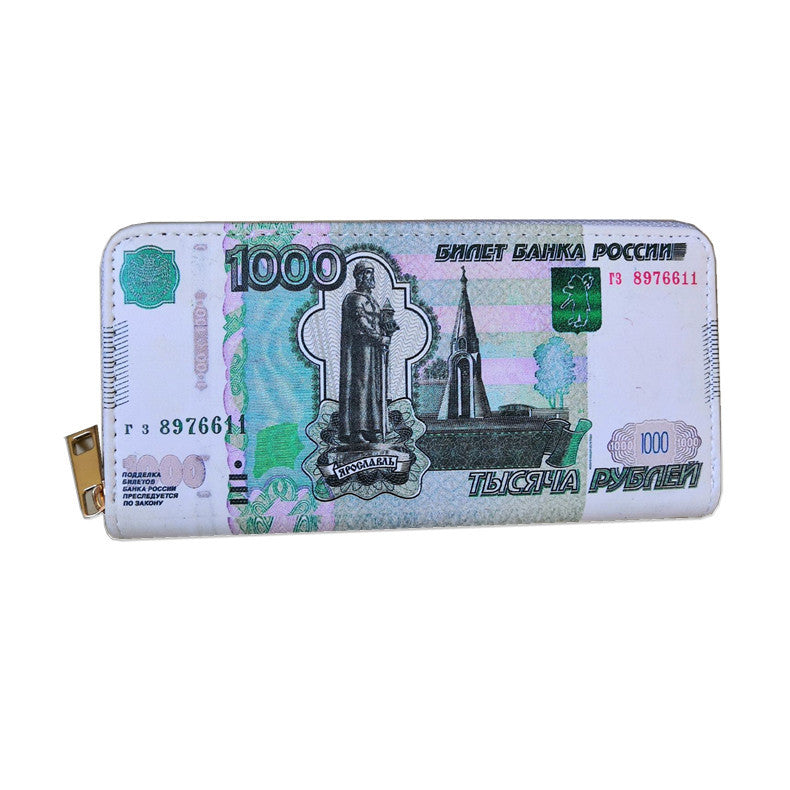 Money Pattern Usd Euro Funny Fun Ladies Wallets