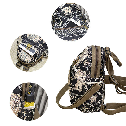 Women's Ethnic Style Waterproof Oxford Cloth Backpacks