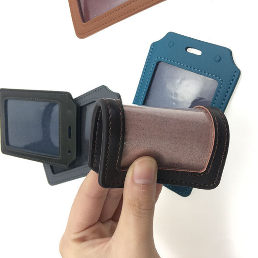 Customized Work Permit Cover With Lanyard Card Holder