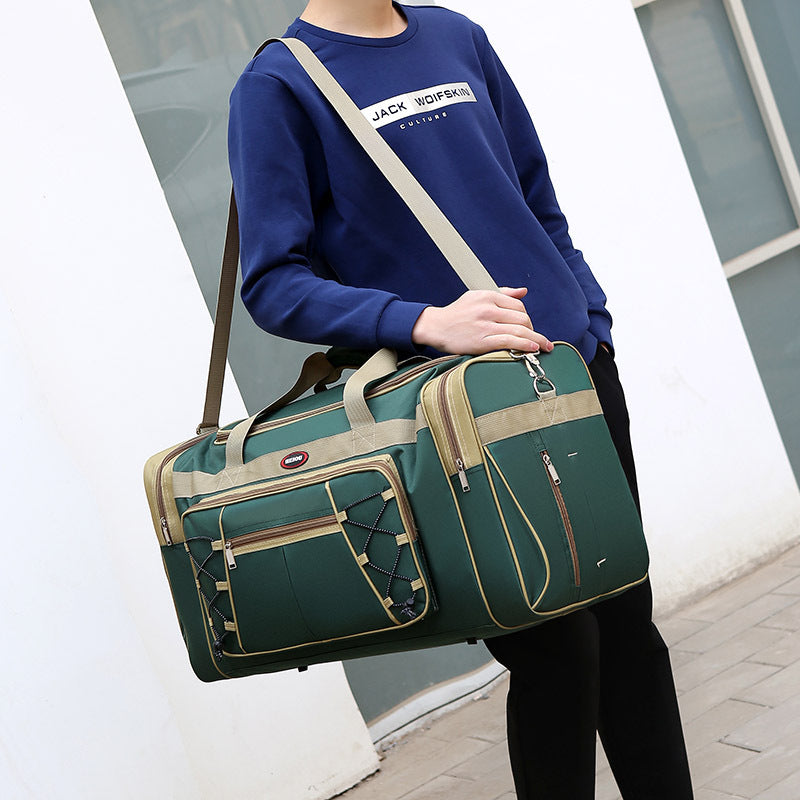 Women's & Men's & Large Capacity Portable Without Pull Travel Bags
