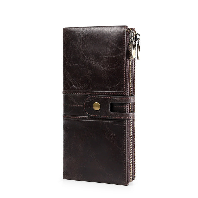 Women's & Men's & Top Layer Leather Long Cowhide Ladies Wallets