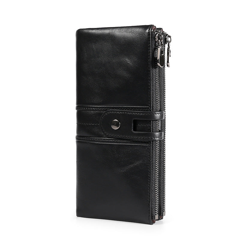Women's & Men's & Top Layer Leather Long Cowhide Ladies Wallets