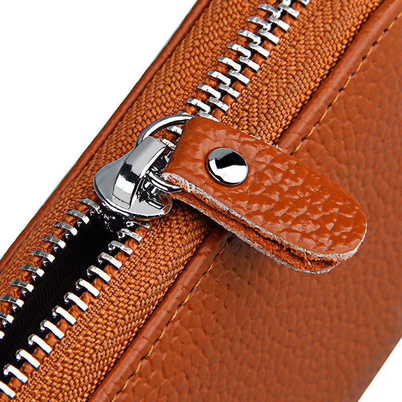 Multifunctional Zipper Expanding Credit Cover Leather Card Holder