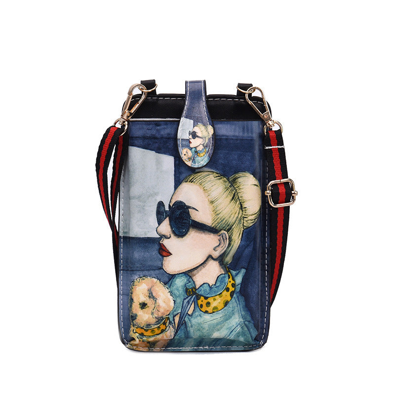 Women's Retro Printed Fashion Trendy Unique Storage Phone Bags
