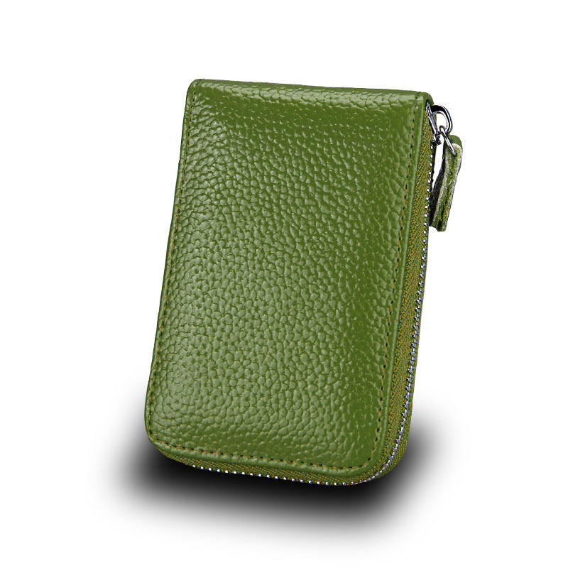 Multifunctional Zipper Expanding Credit Cover Leather Card Holder