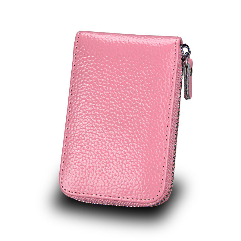 Multifunctional Zipper Expanding Credit Cover Leather Card Holder