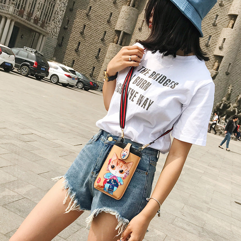 Women's Retro Printed Fashion Trendy Unique Storage Phone Bags