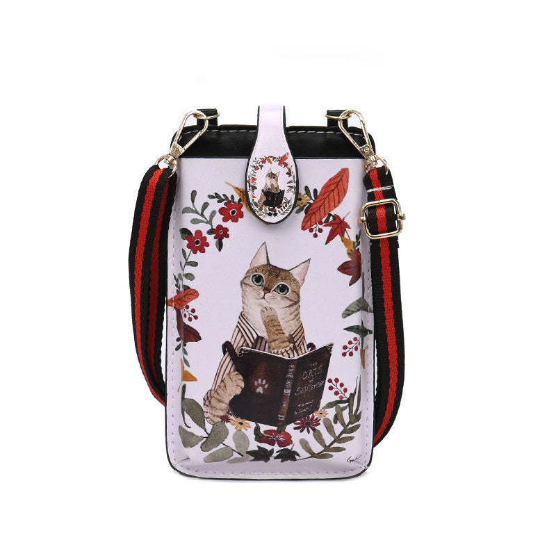 Women's Retro Printed Fashion Trendy Unique Storage Phone Bags