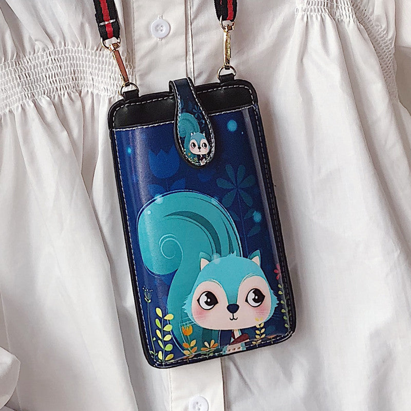 Women's Retro Printed Fashion Trendy Unique Storage Phone Bags