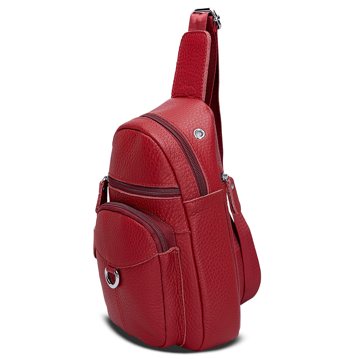 Women's Korean First Layer Cowhide Fashion Genuine Men's Chest Bags