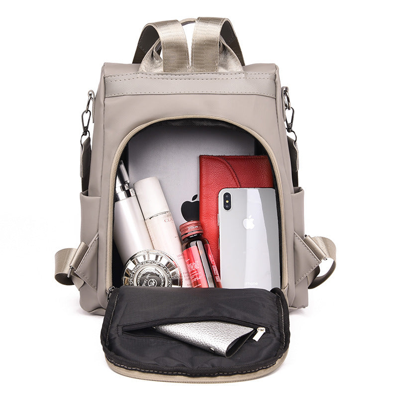 Women's Simple Nylon Oxford Cloth Waterproof Large Backpacks