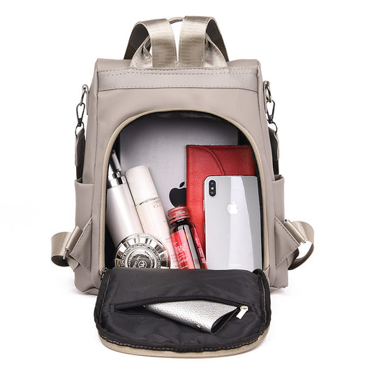 Women's Simple Nylon Oxford Cloth Waterproof Large Backpacks