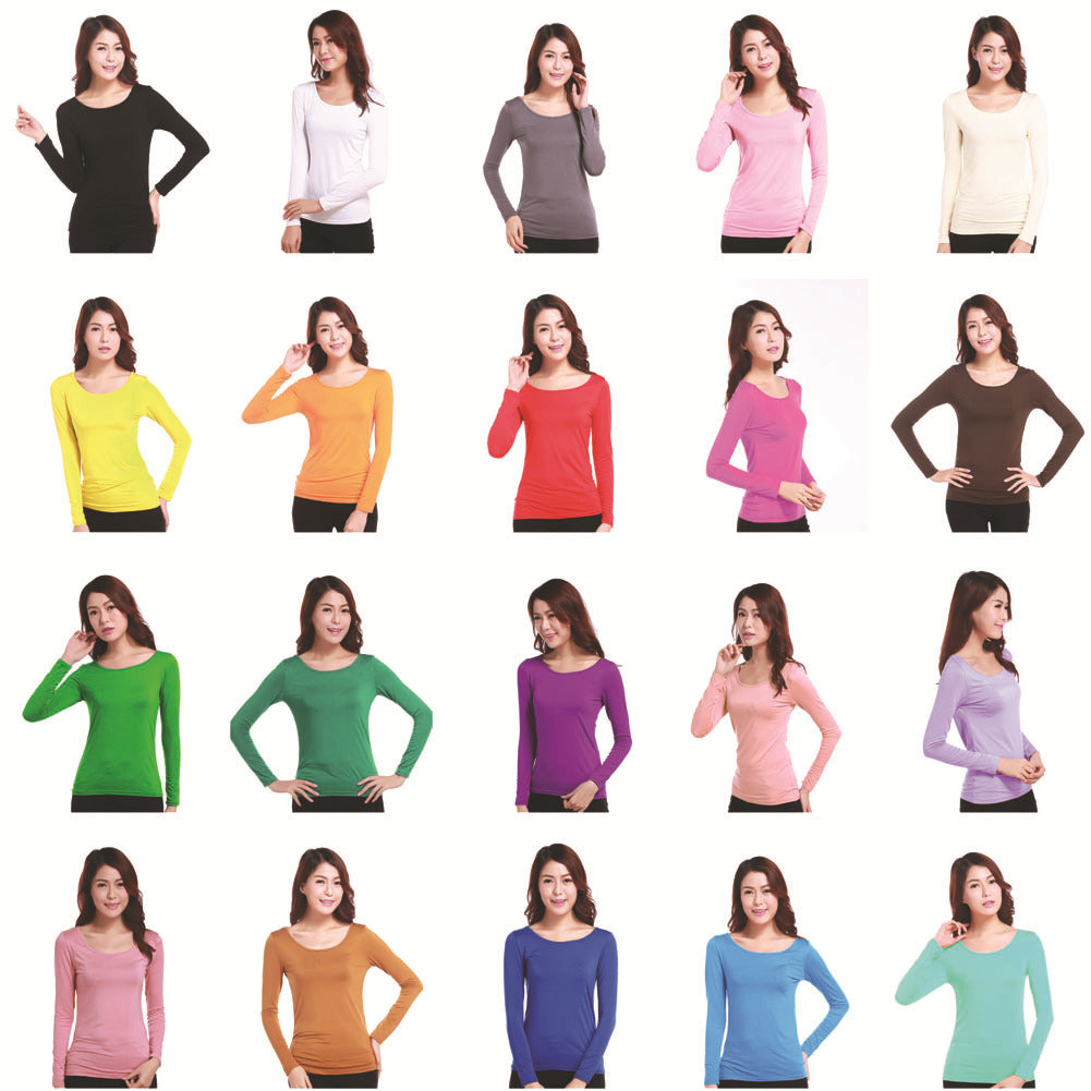 Women's Long-sleeved Bottoming Shirt Base Modal Clothing