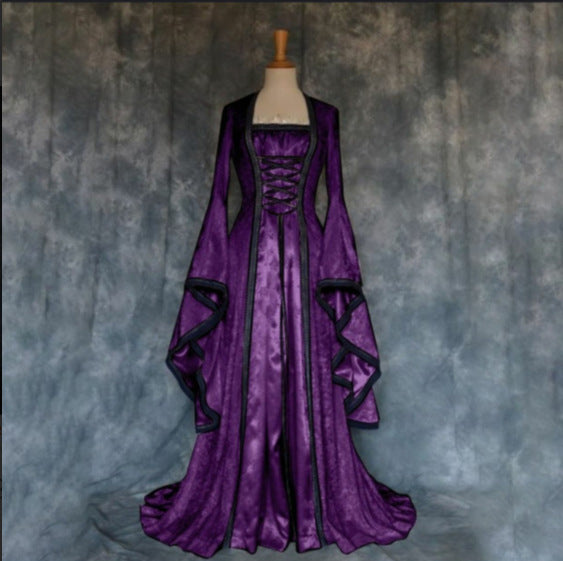 Charming Halloween Dress Medieval Artistic Retro Dresses
