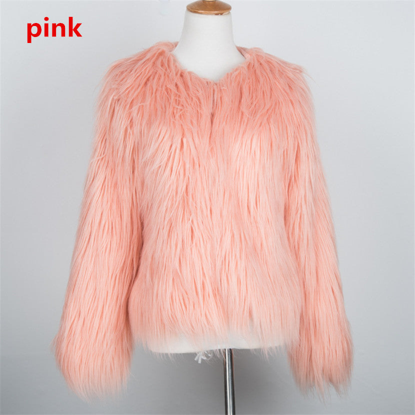 Women's Versatile Faux Fur Warm Long Coats
