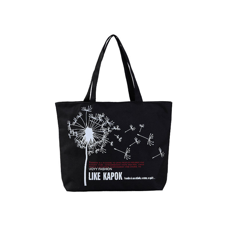 Women's Shopping Artistic Canvas Korean Style Fashion Shoulder Bags
