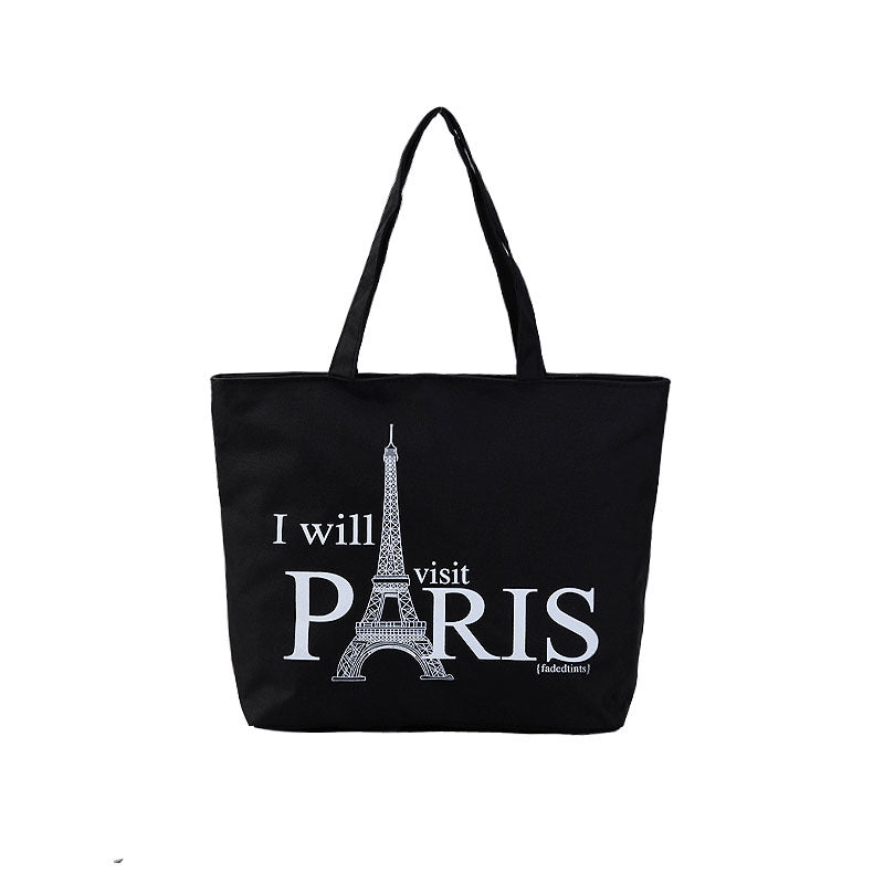 Women's Shopping Artistic Canvas Korean Style Fashion Shoulder Bags