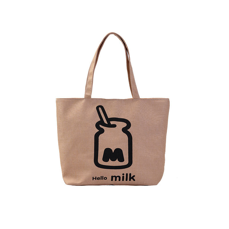 Women's Shopping Artistic Canvas Korean Style Fashion Shoulder Bags