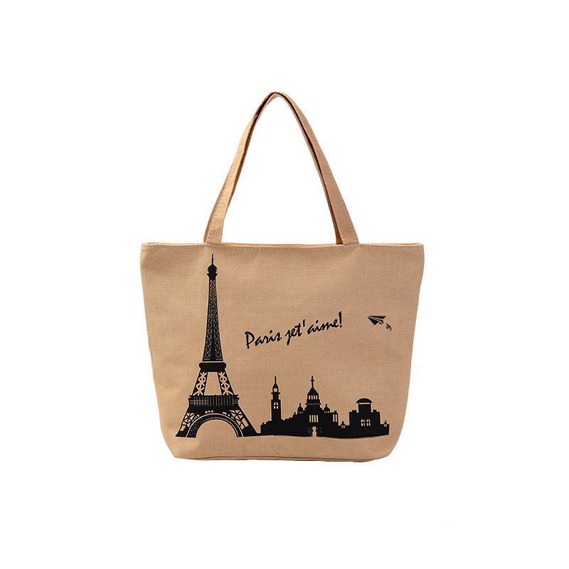 Women's Shopping Artistic Canvas Korean Style Fashion Shoulder Bags