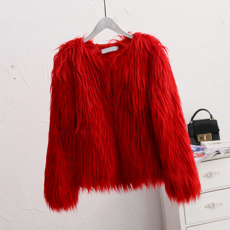 Women's Versatile Faux Fur Warm Long Coats