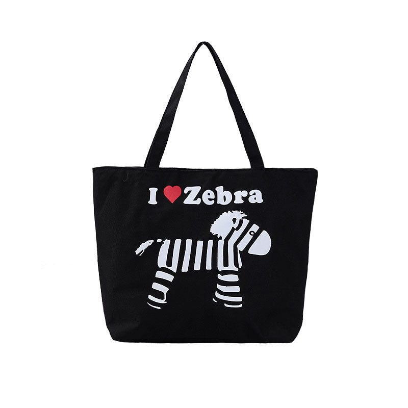 Women's Shopping Artistic Canvas Korean Style Fashion Shoulder Bags
