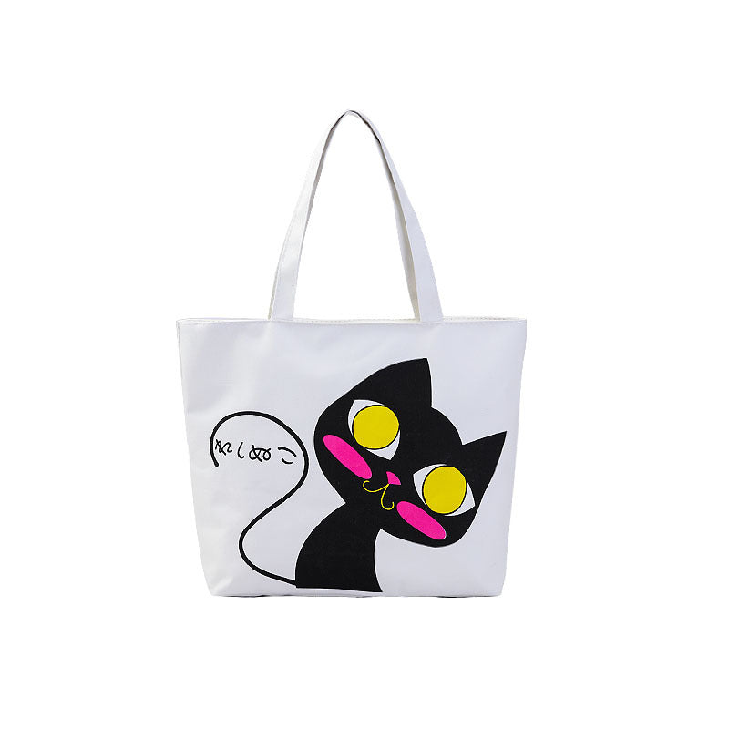 Women's Shopping Artistic Canvas Korean Style Fashion Shoulder Bags