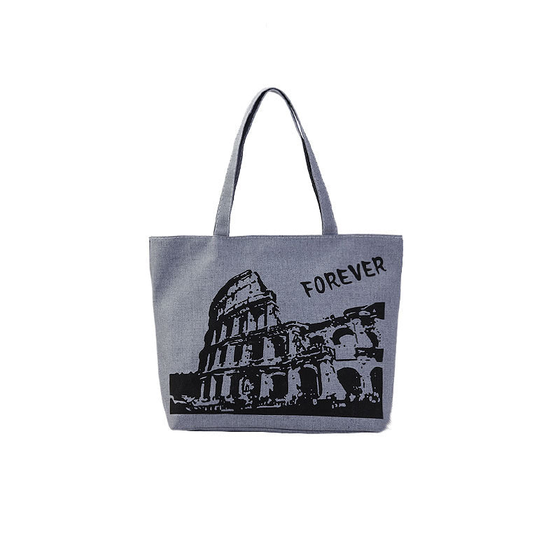Women's Shopping Artistic Canvas Korean Style Fashion Shoulder Bags