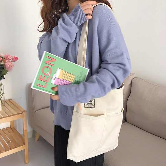 Canvas Female Korean Mori Trendy Double Shoulder Bags