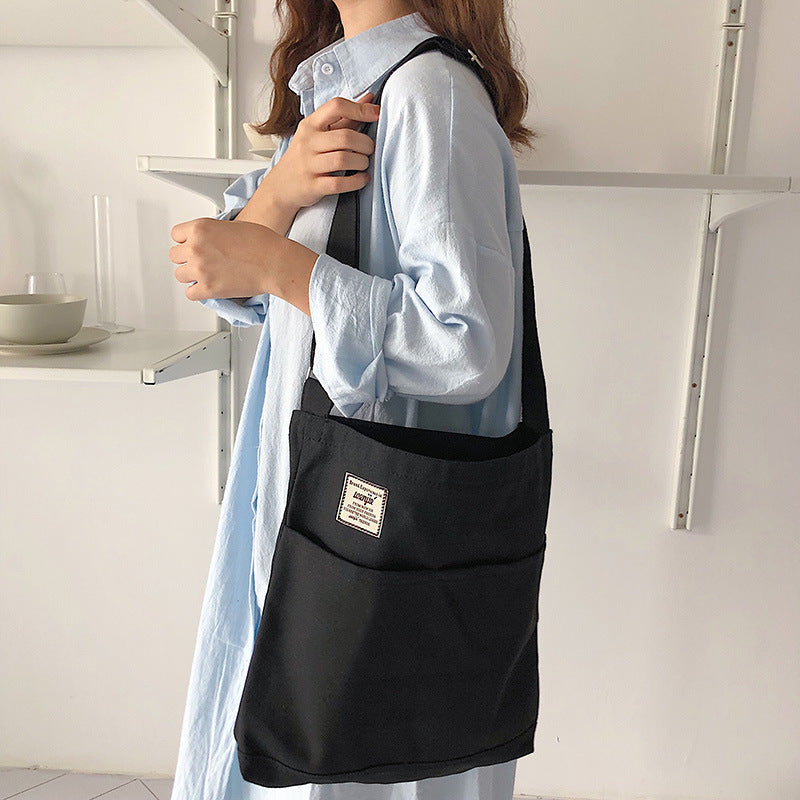 Canvas Female Korean Mori Trendy Double Shoulder Bags