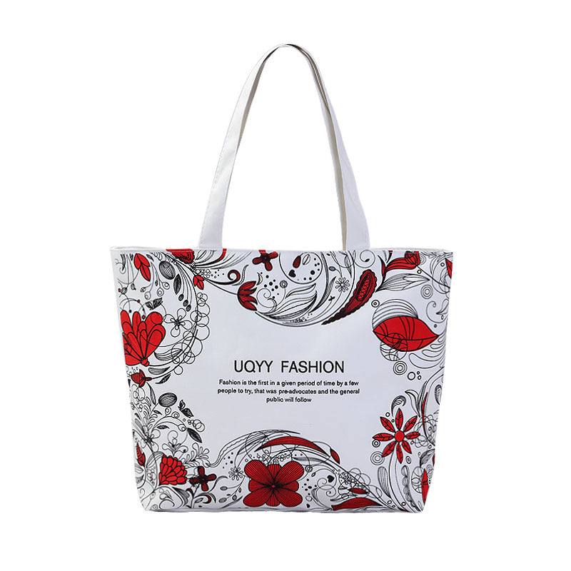 Women's Shopping Artistic Canvas Korean Style Fashion Shoulder Bags