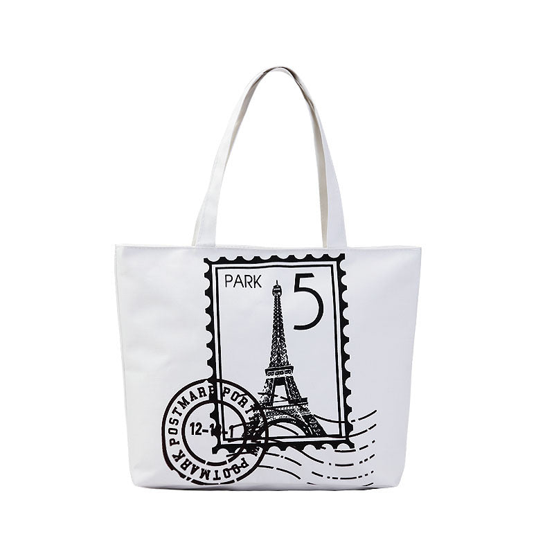 Women's Shopping Artistic Canvas Korean Style Fashion Shoulder Bags