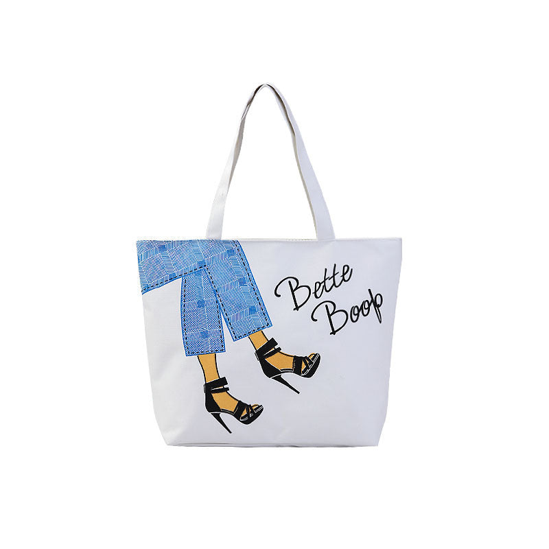 Women's Shopping Artistic Canvas Korean Style Fashion Shoulder Bags