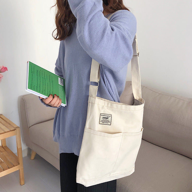 Canvas Female Korean Mori Trendy Double Shoulder Bags