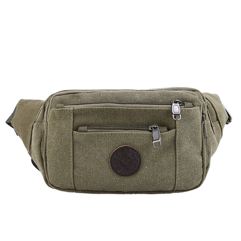 Men's Fashion Canvas Large Capacity Cycling Men's Waist Packs