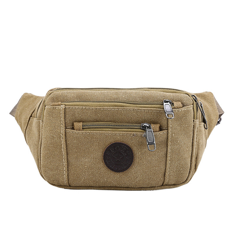 Men's Fashion Canvas Large Capacity Cycling Men's Waist Packs