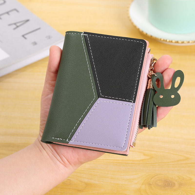 Women's Tassel Korean Short Multifunctional Zipper Ladies Wallets