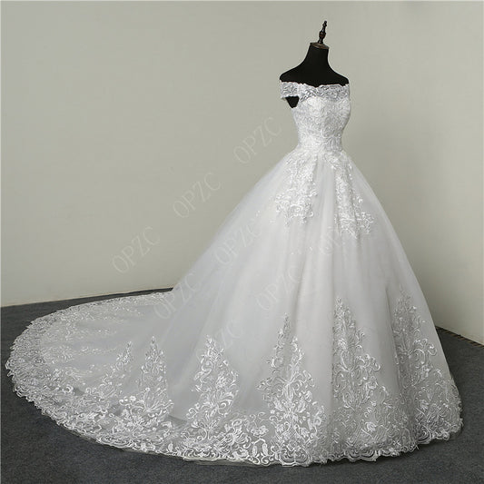 Dress Lace Embroidered Tube Bridal Sleeveless Wedding Dresses