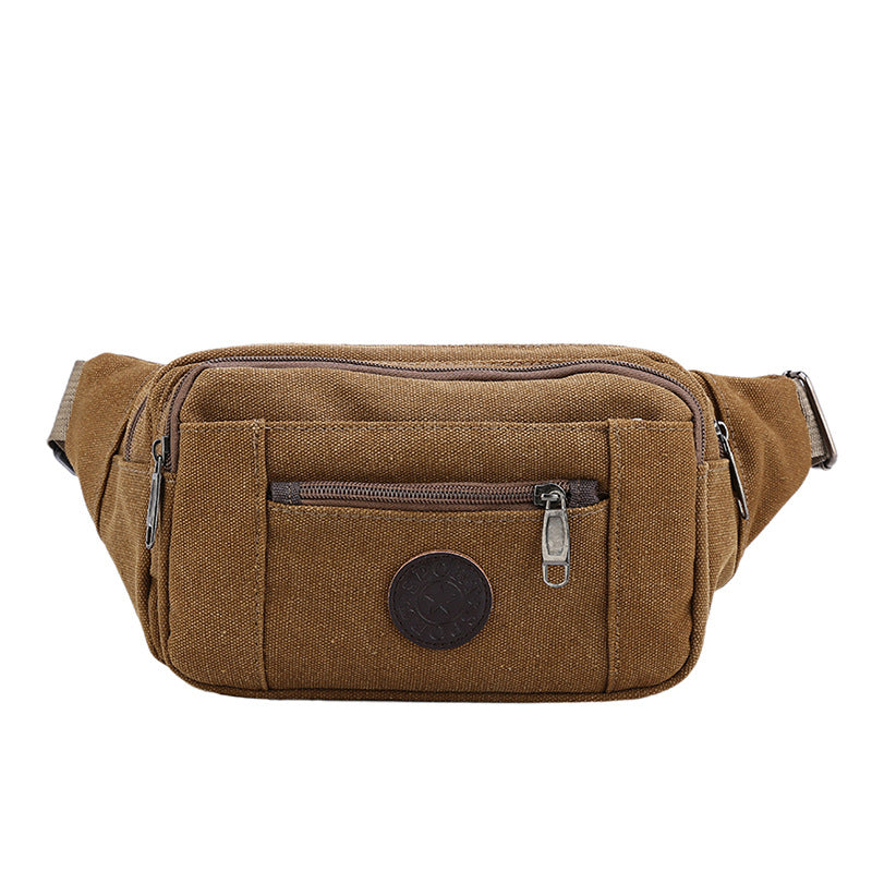 Men's Fashion Canvas Large Capacity Cycling Men's Waist Packs