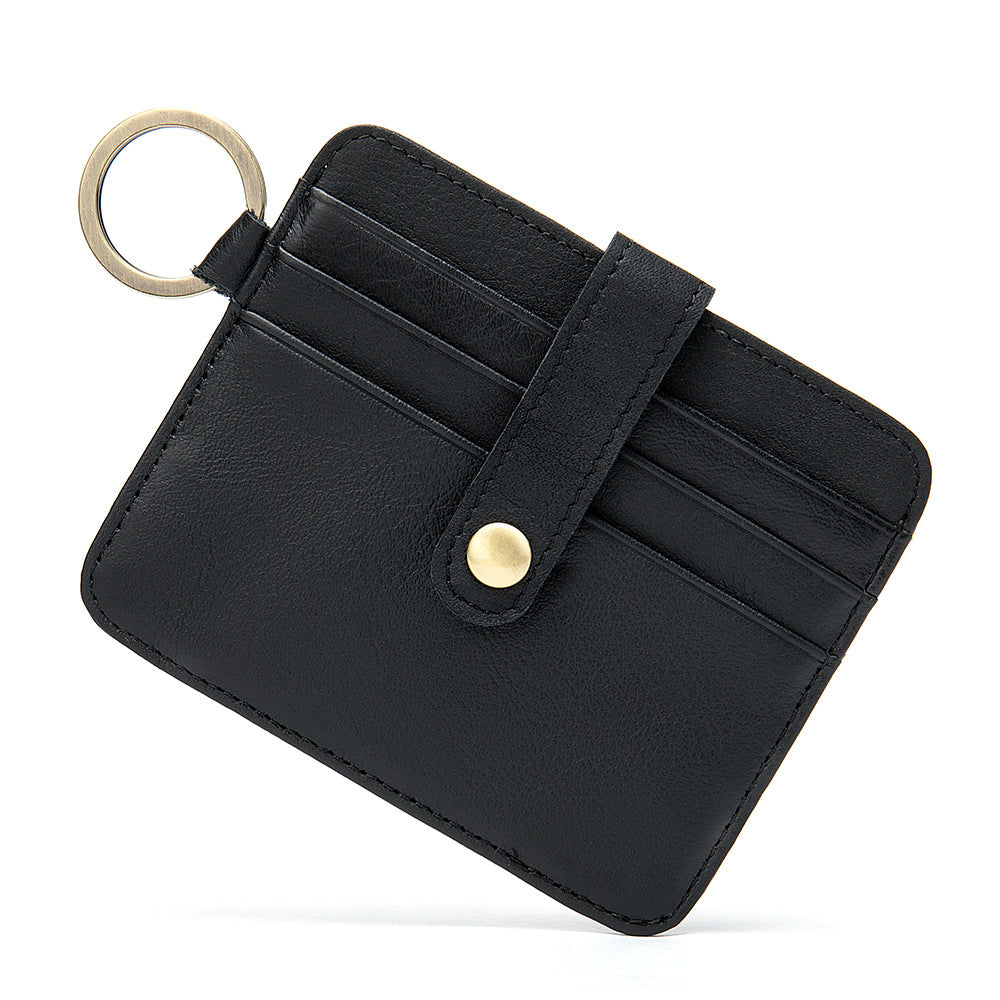 Leather Simple First Layer Sleeve Thin Card Holder