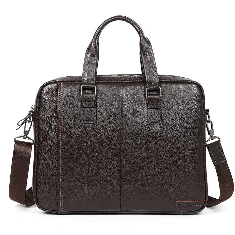 Men's First Layer Cowhide Leather Computer Large Men's Messenger Bags