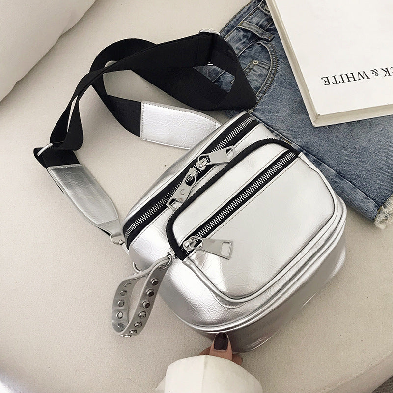 Glossy Solid Color Korean Fashion Trend Shoulder Bags
