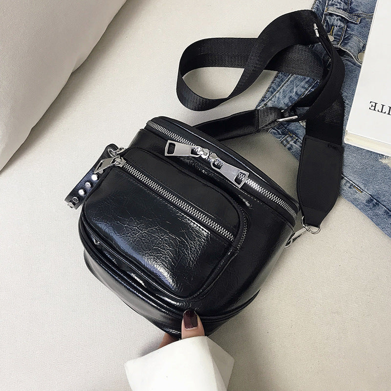 Glossy Solid Color Korean Fashion Trend Shoulder Bags