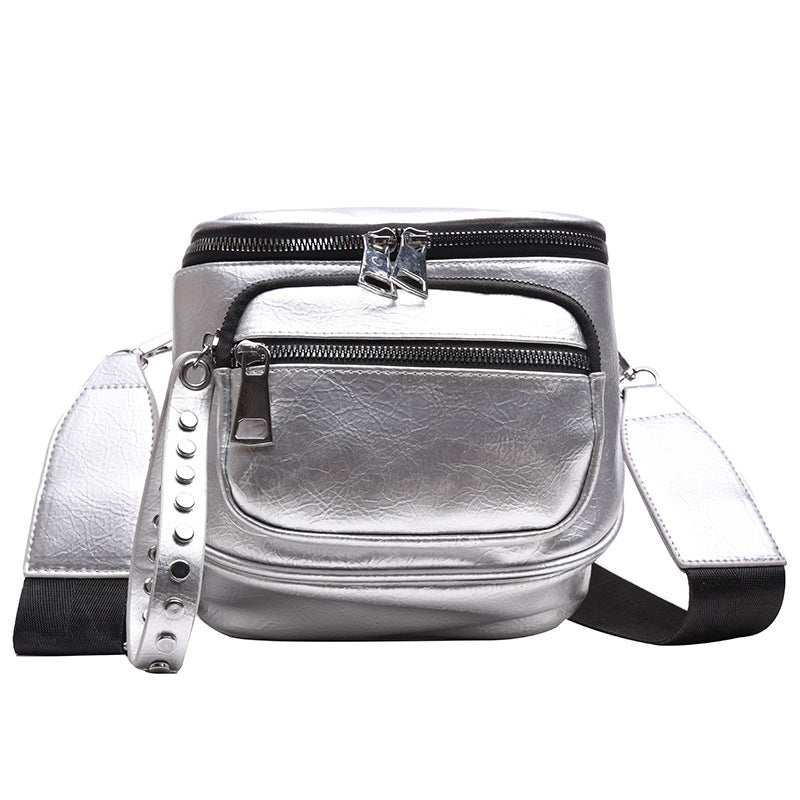 Glossy Solid Color Korean Fashion Trend Shoulder Bags