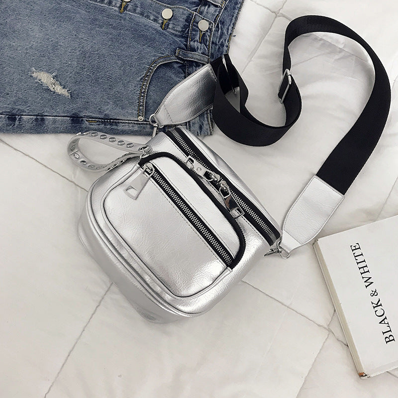 Glossy Solid Color Korean Fashion Trend Shoulder Bags