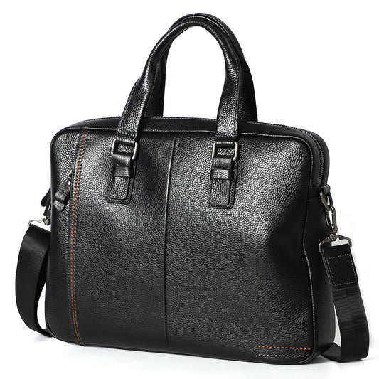 Men's First Layer Cowhide Leather Computer Large Men's Messenger Bags