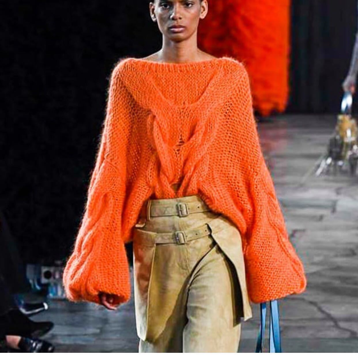 Mohair Thick Needle Hand-woven Twist Female Sweaters