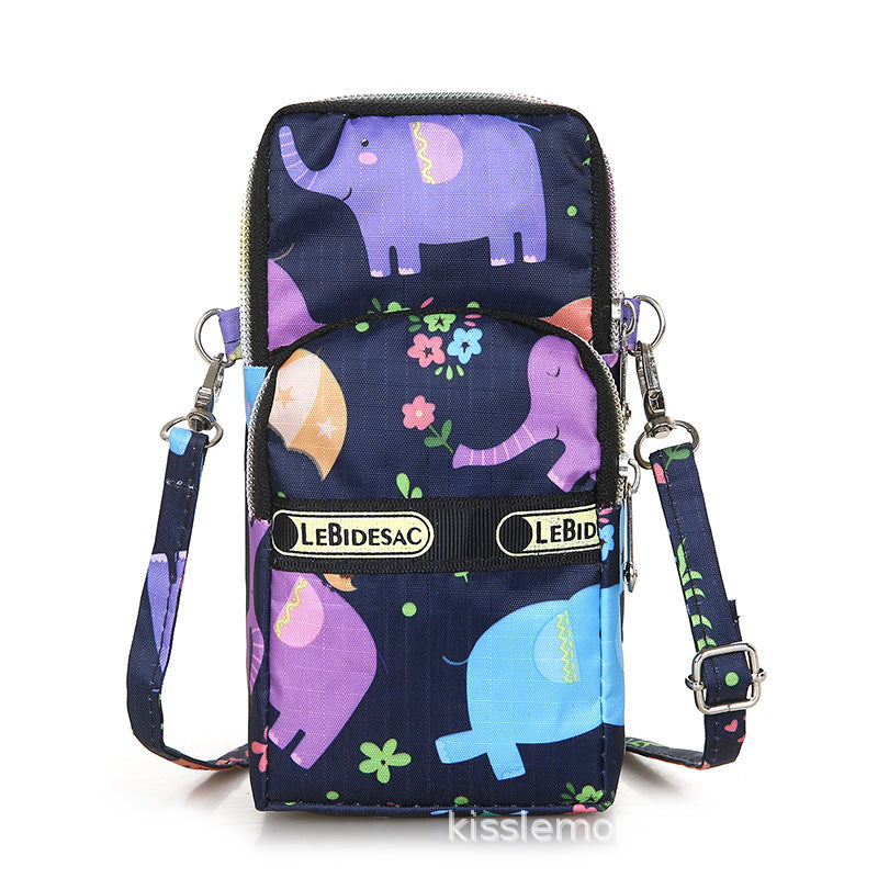 Oxford Cloth Wrist Printed Leisure Fitness Crossbody Bags