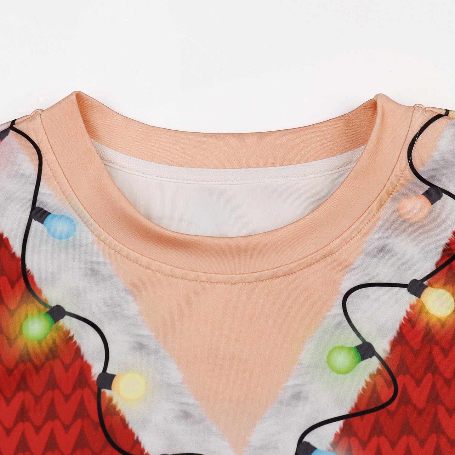 Party Digital Printed Round Neck Long Women's Sweater, Sweater