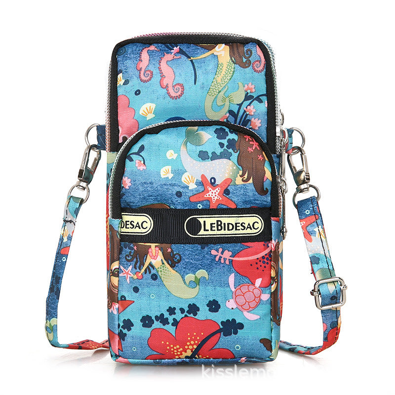 Oxford Cloth Wrist Printed Leisure Fitness Crossbody Bags