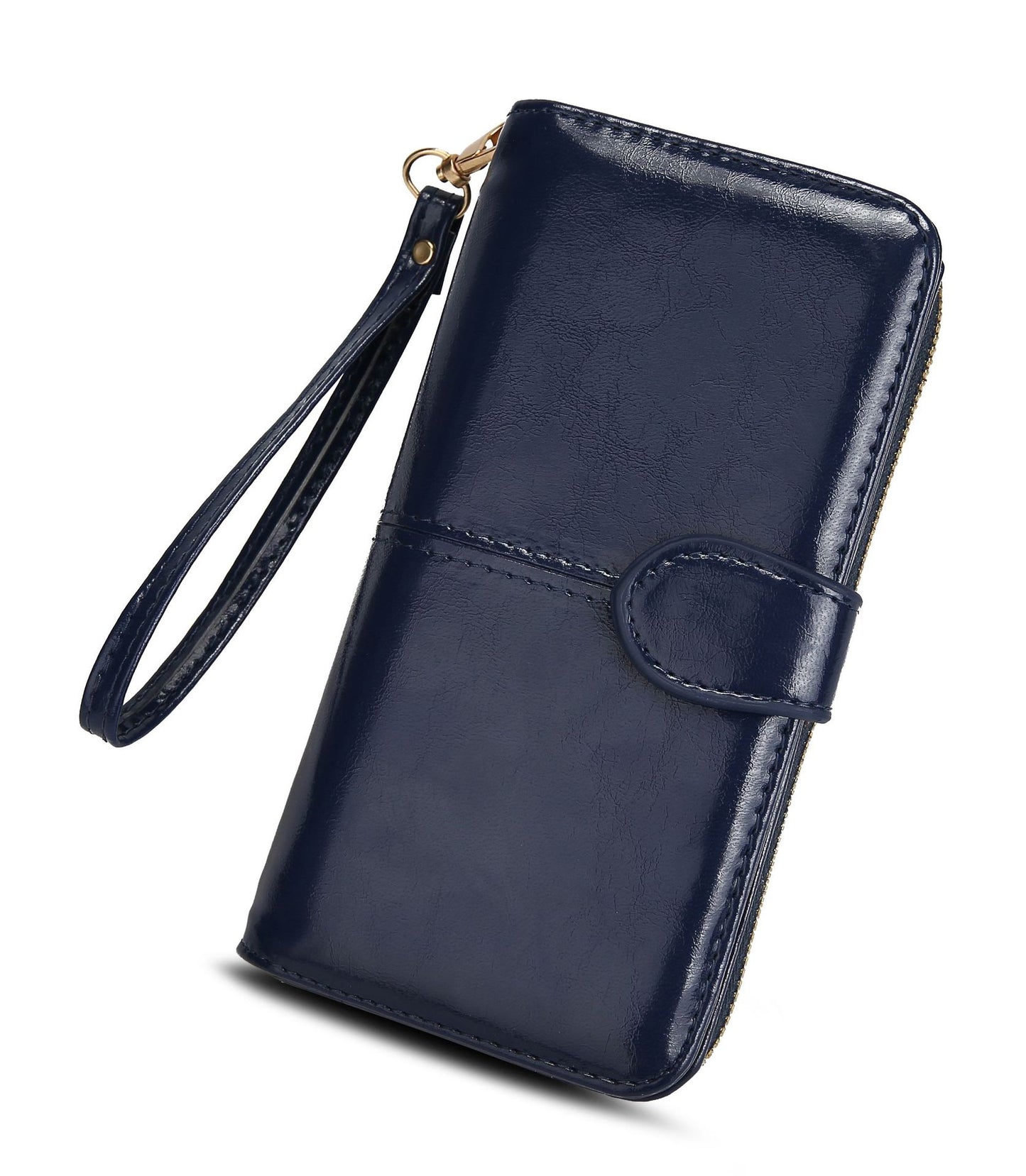 Women's Oily Leather Retro Oil Wax Skin Mobile Long Ladies Wallets